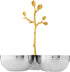 Golden Vine Hammered Triple Bowl, Silver/Gold...
