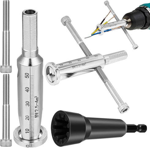 4 Pcs Wire Twisting Tool Nut Twister Bit Driver for Drill Electrical Wire Stripper and Twister Wire Connector Socket Nut Twist Wire Tool with 1/4'...