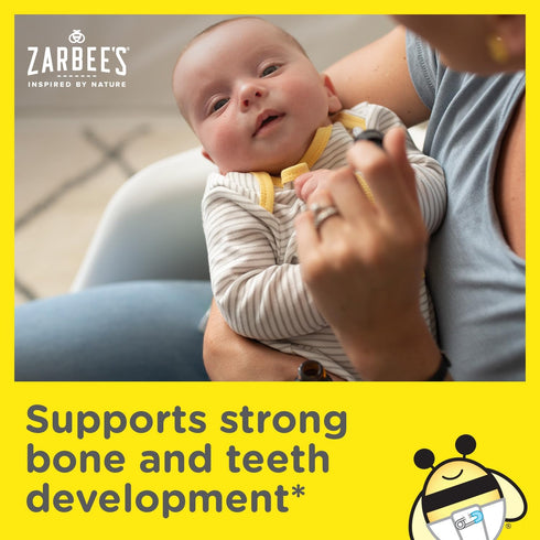 Zarbee's Vitamin D Drops for Infants, 400IU (10mcg) Baby & Toddler Liquid Supplement, Newborn & Up, Dropper Syringe Included, 0.47 Fl Oz...