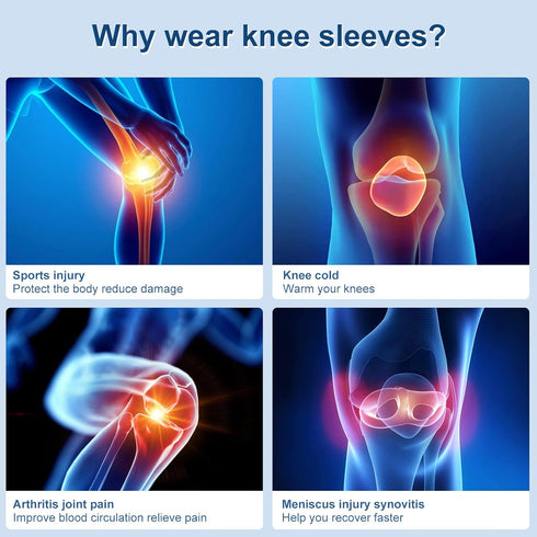 Fhmidic Copper Knee Brace for Knee Pain, Copper Knee Compression Sleeves for Men and Women, Knee Pads for Sports, Meniscus Tear, ACL, Arthritis, J...