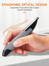 lychee Optical Pen Mouse Wireless for Laptop,Ergonomic Pocket Mouse Pen&Adjustable 800/1000/1200/1600 DPI,2.4GHZ USB&Bluetooth Mouse for PC(Grey)...