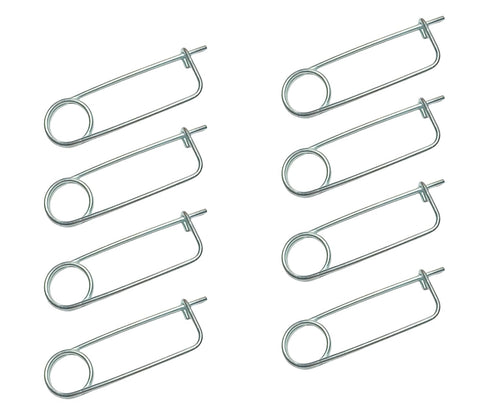 8PCS Steel Brooch Shape Cotter Safety Pin Spring Pin, Quick Lock Brooch Locking Fastener for Farm Lawn Garden Hook (0.12 in X 2.56 in)...