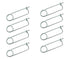 8PCS Steel Brooch Shape Cotter Safety Pin Spring Pin, Quick Lock Brooch Locking Fastener for Farm Lawn Garden Hook (0.12 in X 2.56 in)...
