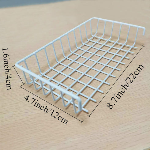 GBYAN Wall Grid Panel Accessories Wire Grid Baskets Shelf Organizer for Wire Board, White...