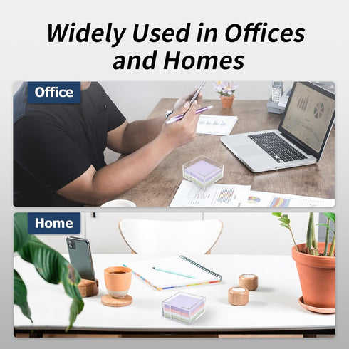 Acrylic Sticky Note Holder, 3 x 3 Crystal Clear Acrylic Notepad Holder Acrylic Sticky Note Dispenser for Dorm Room and Office Desk Organizer...