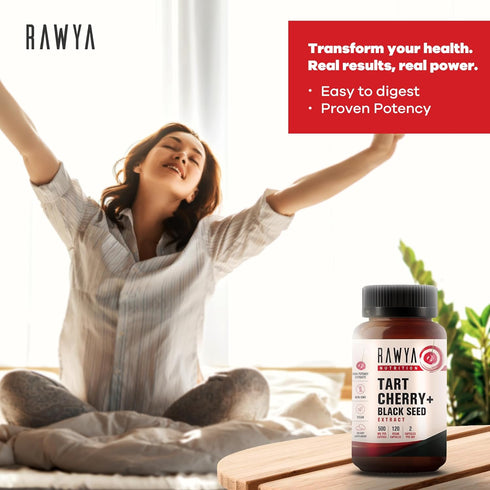 Nutrition, Tart Cherry Extract, Enhanced with Black Seed Powder, 120 Vegan Capsules, 500 mg per Capsule, Antioxidant, Helps to Sleep, Immune Syste...