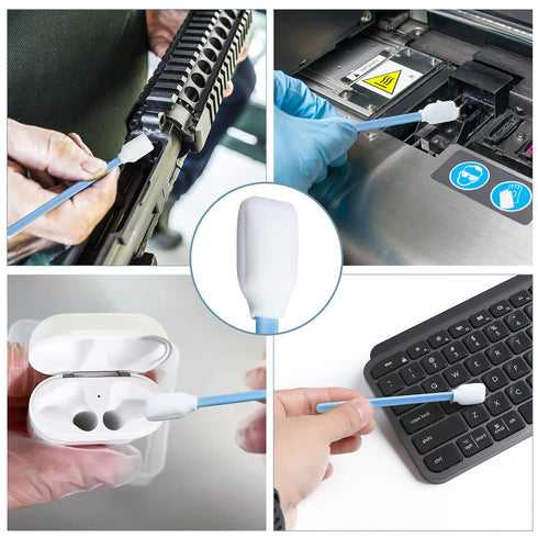 Foam Printer Cleaning Swabs Sticks - BIHYM Square Lint-Free Foam Tip Swab for Camera, Inkjet Printer, Painting, Optics Lens Equipment (100PCS)...