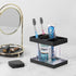 Toothbrush Holders for Bathrooms Countertop Organizer - Electric Toothbrush Holder Set, 5 Slots Toothbrush and Toothpaste Holder, Makeup Brush Sto...