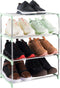 4-Tier Stackable Small Shoe Rack, Lightweight Shoe Shelf Storage Organizer for Entryway, Hallway and Closet (Green)...