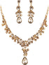EVER FAITH Women's Rhinestone Crystal Elegeant Wedding Feast Floral Teardrop Necklace Earrings Set...