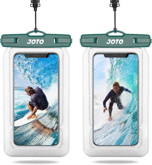 JOTO IPX8 Floating Waterproof Phone Holder Pouch, Float Universal Waterproof Case for iPhone 14 13 12 11 Pro Max XS XR 8 7 Galaxy Pixel Up to 7", ...