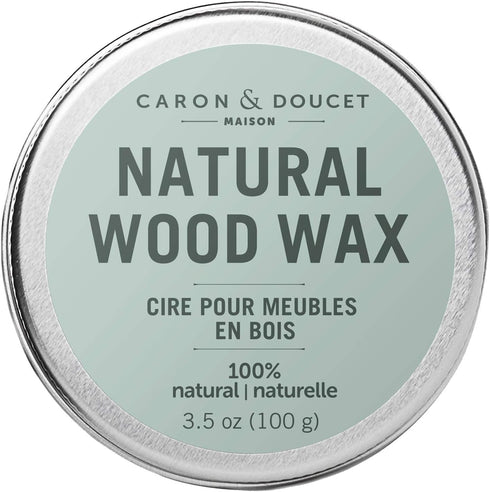 CARON & DOUCET - Natural Wood Conditioning Vegan Wax Finish - 100% Plant Based Wood Conditioning and Polishing Wax Finish - Orange Scented - Suita...