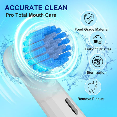 Replacement Heads Compatible with Oral B Braun Electric Toothbrush, 10 Pcs Professional Electric Toothbrush Heads, Replacement Brush Heads for Ora...