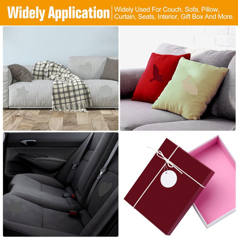 ILOFRI Fabric Couch Repair Patch Self Adhesive 8x11 inch 2PCS, Velvet Microfiber Flannel Sofa Repairing for Upholstery, Furniture, Loveseat, Car S...