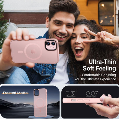 Upgraded Magnetic for iPhone 12 Case/iPhone 12 Pro Case, Compatible with Magsafe, Mil-Grade Protection, Yellowing Resistant, Anti-Scratch, Phone C...