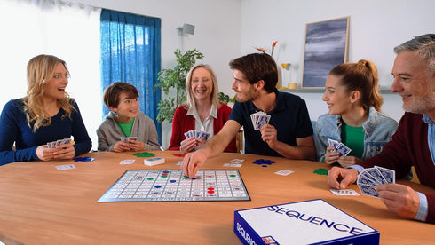 SEQUENCE- Original SEQUENCE Game with Folding Board, Cards and Chips by Jax ( Packaging may Vary ) White, 10.3" x 8.1" x 2.31"...