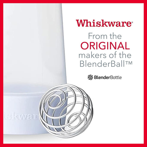 Whiskware Pancake Batter Bottle with BlenderBall Wire Whisk, Pancake Batter Dispenser Bottle for Baking Pancakes, Cupcakes, Muffins, Crepes, and M...