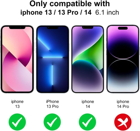 for iPhone 13 pro Privacy Screen Protector, 6.1'' 9H Hardness Anti Spy Tempered Glass for iPhone 14 Privacy Screen Protector with Easy Install Tra...