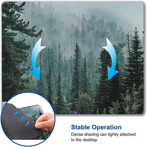 Mouse Pad, Mist Forest Mouse Pad, Washable Square Cloth Mousepad for Gaming Office Laptop, Non-Slip Rubber Computer Mouse Pads for Wireless Mouse,...
