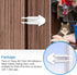 10 Pcs White Sliding Door Lock, Maveek Child Safety Lock for Slide Glass Door Patio Door Window Security Bar, Keyless Jammer Stopper Baby Proofing...
