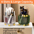 360° Rotating Makeup Brush Holder Organizer, Clear Desktop Bathroom Vanity Organizer and Storage Countertop Skincare Organizer, 6 Slot Make up Bru...