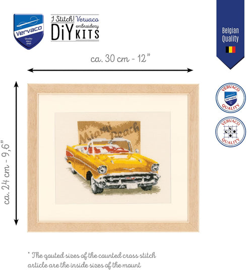 Vervaco Cross Stitch Embroidery Kits, Wall Decoration, Pre-Printed Embroidery Set, Embroidery Picture, 100% Cotton, Embroidery templates 11.80 x 9...