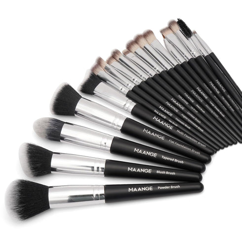MAANGE Makeup Brushes 18 Pcs Makeup Brush Set Premium Synthetic Make up Brushes Professional Face Powder Blush Pointed Eyeshadow Blending Brush Ki...