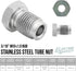 4LIFETIMELINES Stainless Steel Brake Line Tube Nut, 3/16 (M10x1.0 Bubble), Bag of 10...