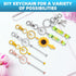 20 Pieces Beadable Keychains Bars - Diy Multicolor Blank Beadable Keychains Bulk - Keychain Bars for Beads Suitable for Silicone & Rubber - Beaded...