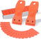 FOSHIO 2PCS Orange Plastic Razor Blade Scraper Tool and 100PCS Orange Plastic Blades for Gasket Remover, Sticker Remover, Labels Decal and Adhesiv...