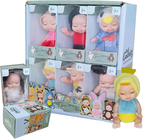 Mini Rebirth Doll, Gift Box Miniature Doll, Toys for Kids Over 3 Years Old (Style C)...