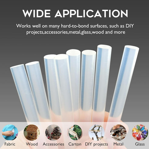 KeLDE Mini Hot Glue Sticks Bulk 50-pack, 4"L,0.27" D, Clear, Multipurpose High Temp Hot Glue Sticks for Kids Adults Art, Craft, DIY and Festival H...