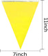 100 Feet Solid Yellow Pennant Banner Flags String Triangle Bunting Flags,Decorations for Grand Opening,Birthday Party,Festival Celebration...