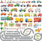 DECOWALL SG3-1404P1405 The Road and Cars Kids Wall Stickers Wall Decals Peel and Stick Removable Wall Stickers for Kids Nursery Bedroom Living Roo...