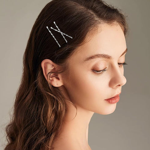 Silver Bobby Pins, METLUCK 240Pcs Silver Hair Pins Waves Bobby Pins Hair Accessories for Women Girls (2.2inch/5.5cm)...