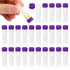 PATIKIL 0.5ml Plastic Cryogenic, 25Pcs Self Standing Cryogenic Vial Screw Top Frozen Test Tube for Lab Laboratory Science, Purple Cap...