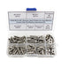 #8-32 UNC Stainless Steel Phillips Pan Head Machine Screws Nuts Flat Washers Assortment Kit...