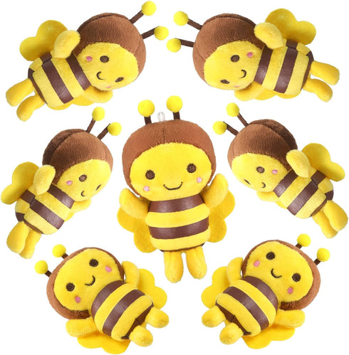 8 Pcs 5 Inch Stuffed Bees Plush Soft Bees Small Bee Stuffed Animal Realistic Cartoon Little Honey Bee Stuffed Toy Adorable Bee Doll for Bee Birthd...