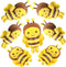 8 Pcs 5 Inch Stuffed Bees Plush Soft Bees Small Bee Stuffed Animal Realistic Cartoon Little Honey Bee Stuffed Toy Adorable Bee Doll for Bee Birthd...