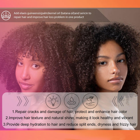 Batana Oil for Hair Growth, Batana Natural Hair Growth Oil, 100% Unrefined Raw Batana Oil Organic Pure Batana Butter Conditioner Revitalized Hair ...