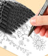 YIKANGHENG 18 Pcs Mark Pen, Permanent Quick Drying Black Ink Wipable Markers Pens for Whiteboard, Plastic,Glass,Stone,Metal and Wood (Black)...