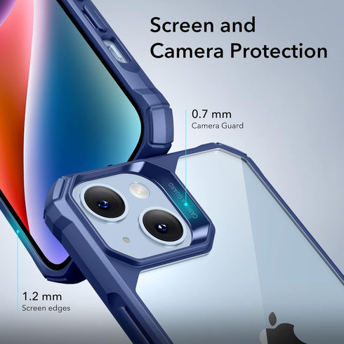 ESR Clear Case for iPhone 13 and iPhone 14 - Military-Grade Protection, Shockproof Corners, Yellowing-Resistant Acrylic Back, Air Armor Phone Case...