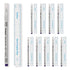 10pcs Tattoo Marker Pen, Surgical Microblading Marker Pen with Paper Ruler, Waterproof Disposable Tattoo Marker for Skin, Eyebrow, 0.5mm Head, Blu...