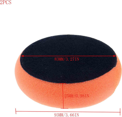 2PCS Car Waxing Sponge 3.66 Inch Wax Applicator Sponge Cleaning Tool Soft Wax Foam Applicator Pad for Car Maintenance Cleaning, with 2PCS Handles(...