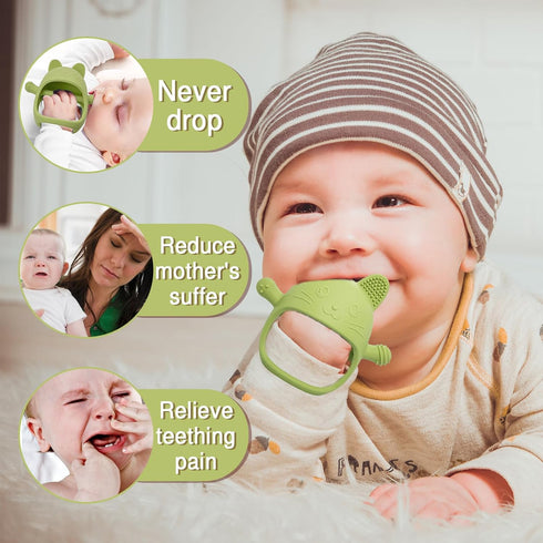 Baby Teething Toys, No Drop Teething Toys for Babies 0-6 Months, Baby Chew Toys for Teething Relief, Hand Teethers for Babies, Great Baby Shower G...