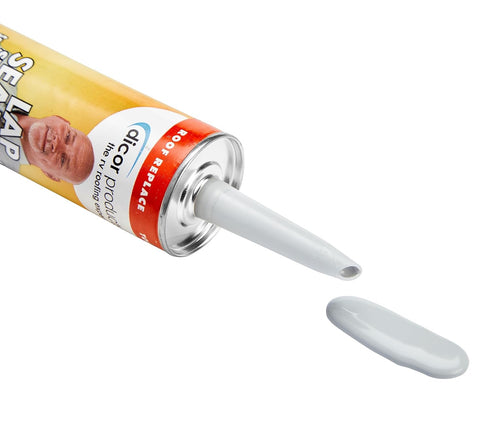 Dicor 501LSG-1 HAPS-Free Self-Leveling Lap Sealant for horizontal surfaces - 10.3 Oz, Grey, Secure, Ideal for RV Roofing, Maintenance, Repair, App...