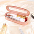 Clear Mini Makeup Bag, Small Makeup Bag for Purse TSA Approved Travel Brush Bag Portable Cosmetic Case Travel Toiletry Bag for Women Waterproof Ma...