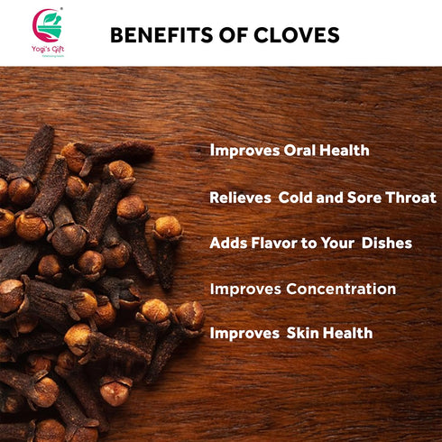 Cloves Whole 4 Oz | Fresh and Flavorful Hot Spice for Tea, Chai, Savory, Desserts and More | Whole Cloves for Oral Health | by Yogi’s Gift®...