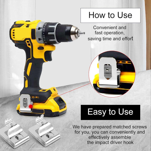14pcs Belt Clips, 304 Stainless Steel Tool Hook Clips for Belt Replacement for Dewalt 20V Power Tools and Screws Drill Belt Holder...