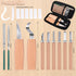 Wood Carving Kit Box Wood Carving Tools Hand Carving Knife Set with hand Files for Wood,Model,Spoon,Pumpkin, Vegetables Carving Kit for Kids Adult...